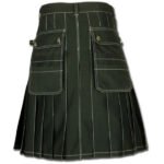 Black Work Wear Utility kilt for Working Men
