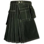 Black Work Wear Utility kilt for Working Men