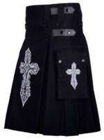 Celtic Sword Embroidery Utility Kilt