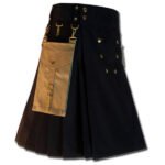 Contrast Pocket Scottish Utility Kilt for Men
